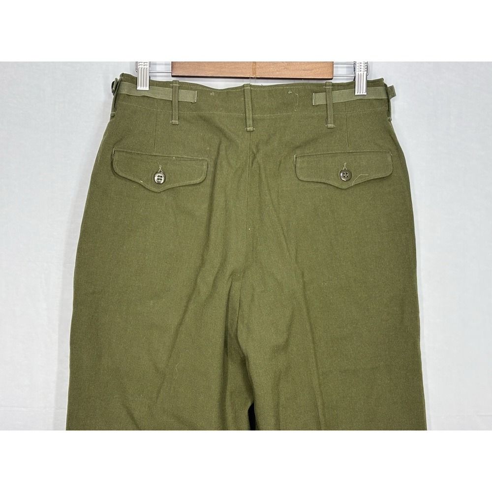 US Army Field Wool Pants Trousers Green Men's M-1951 Korean War Small Long‎ Old